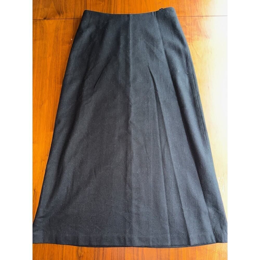 GAP Women's Wool Blend Mid-Length Skirt Black - Size 10